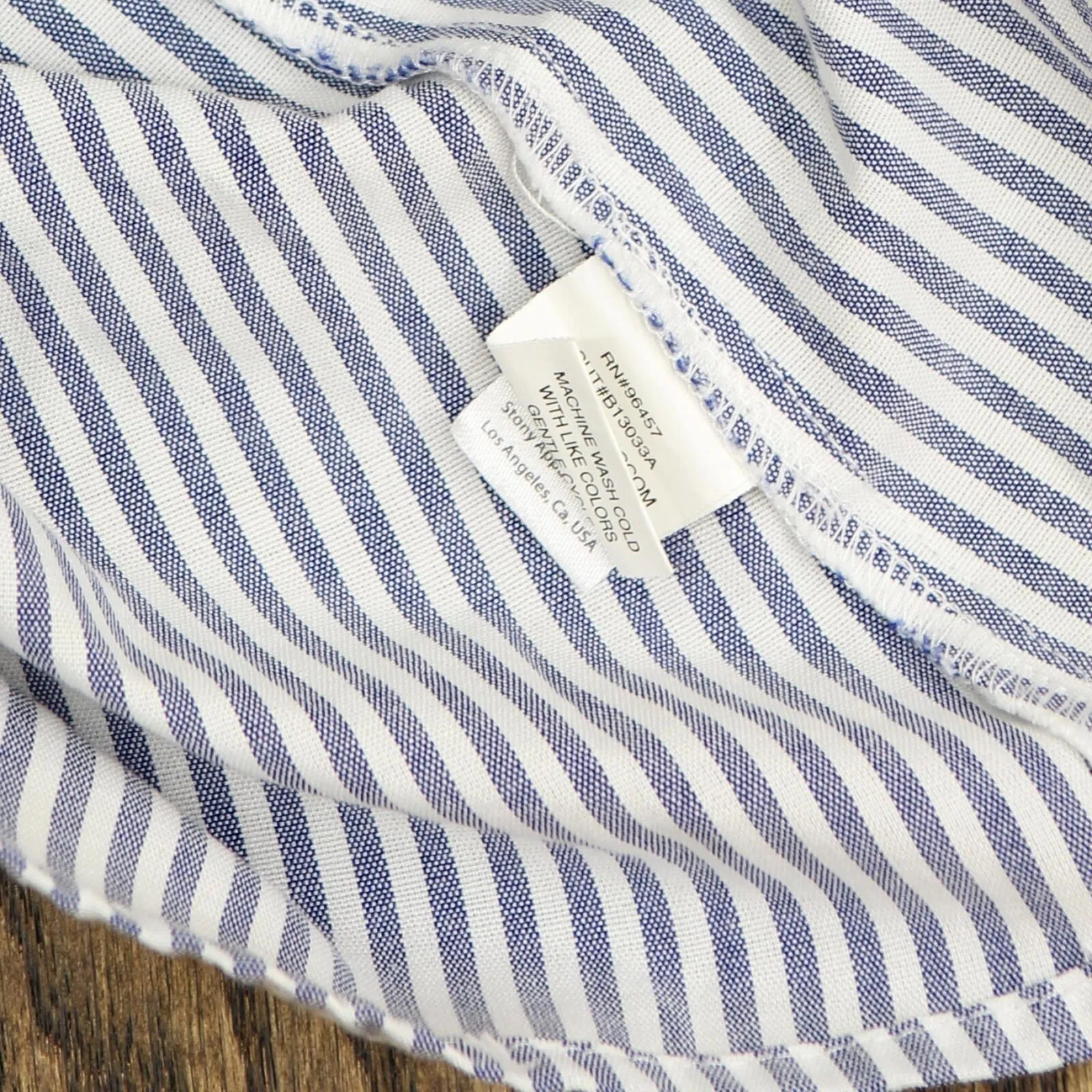 Eyeshadow Girls Woveen Cold Shoulder Ruffle Shirt Top Blue / White Stripe M
