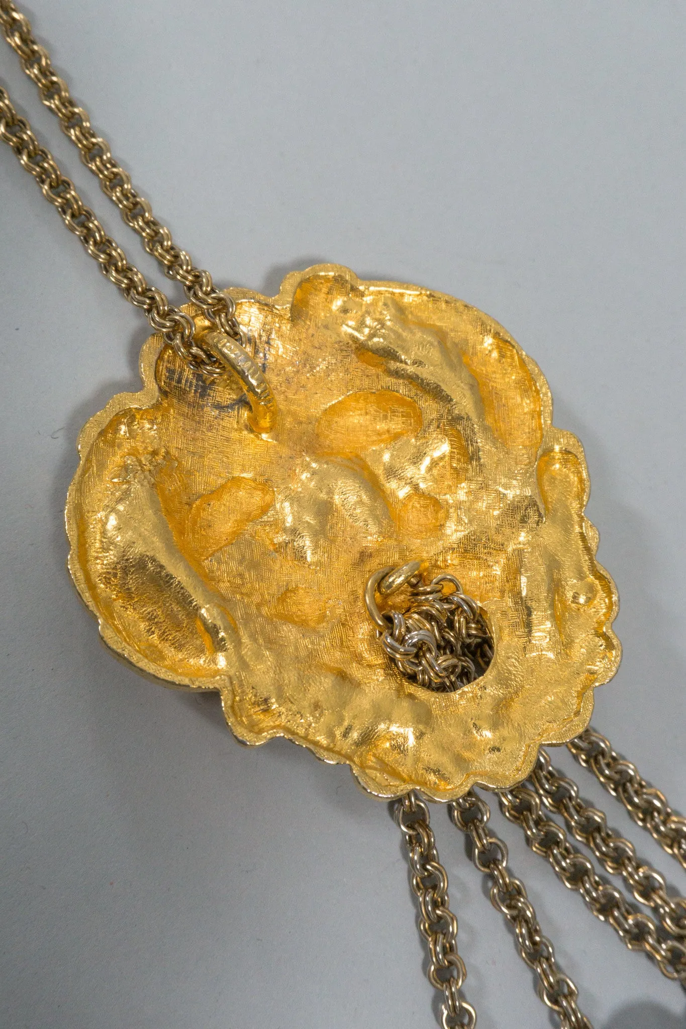 Face Relief Tassel Pendant