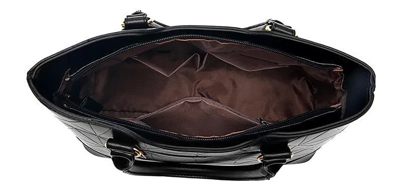 Fashion Unique 2 In 1 Patterned Leather Handbag - Red