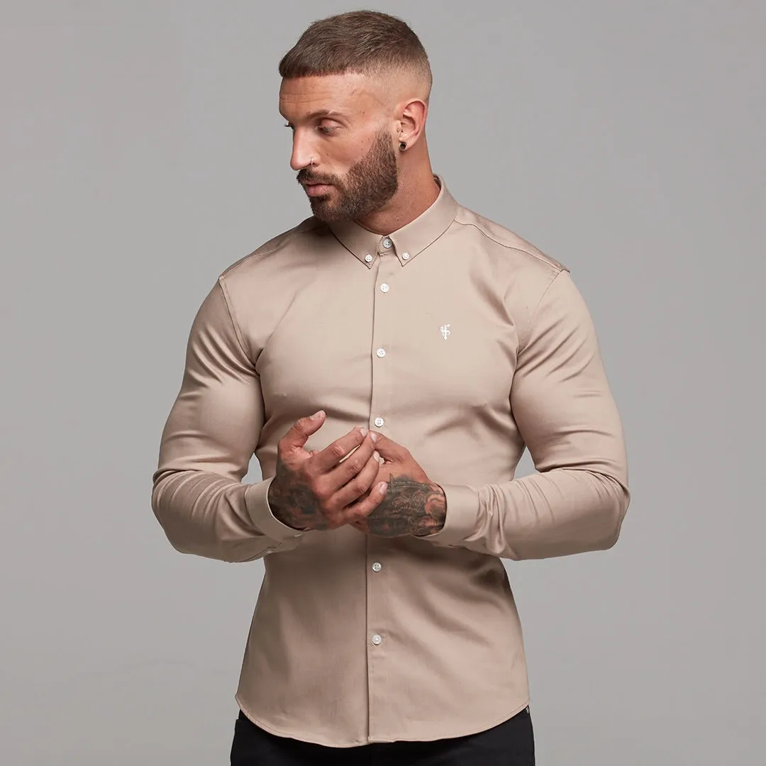 Father Sons Super Slim Stretch Beige Denim Long Sleeve - FS343