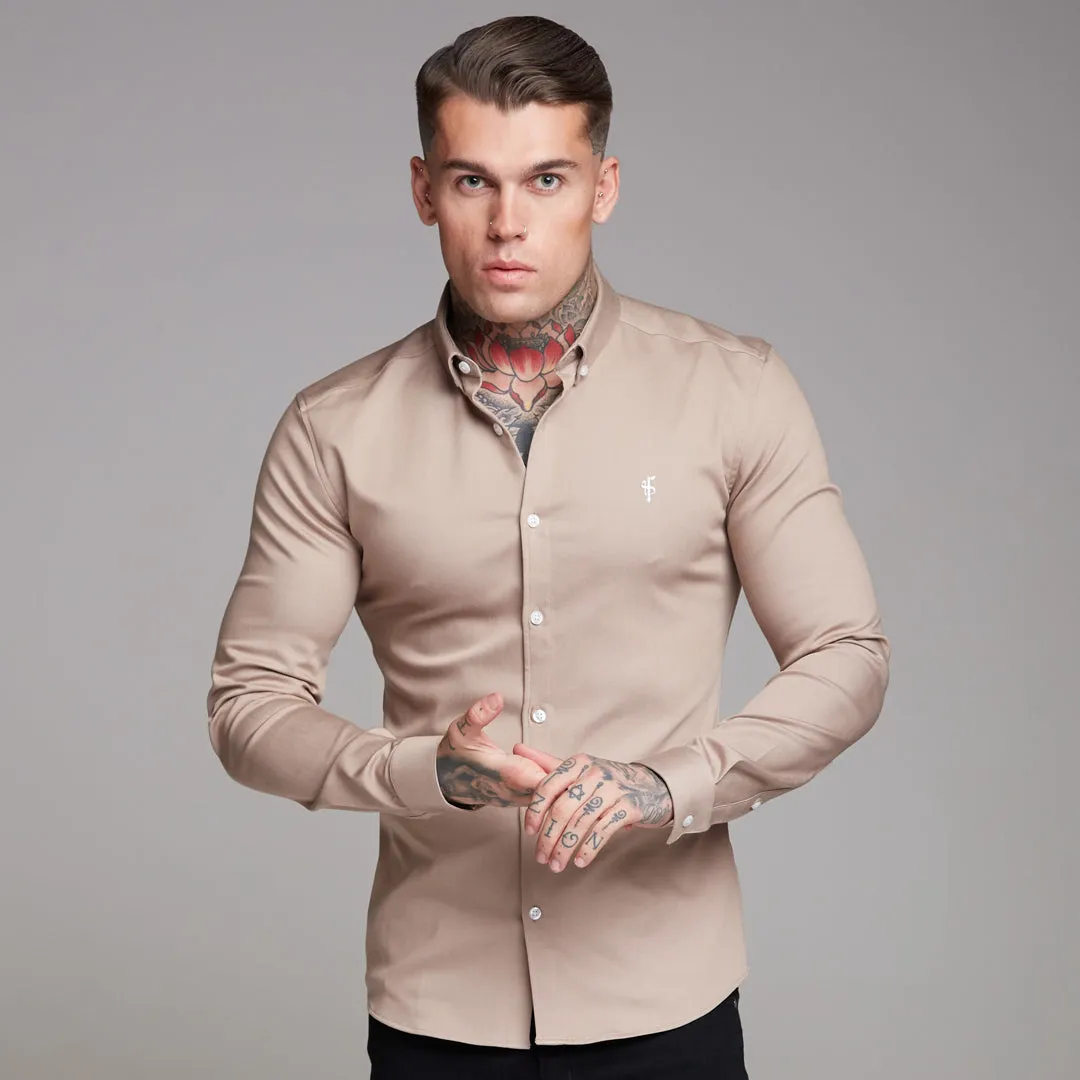 Father Sons Super Slim Stretch Beige Denim Long Sleeve - FS343