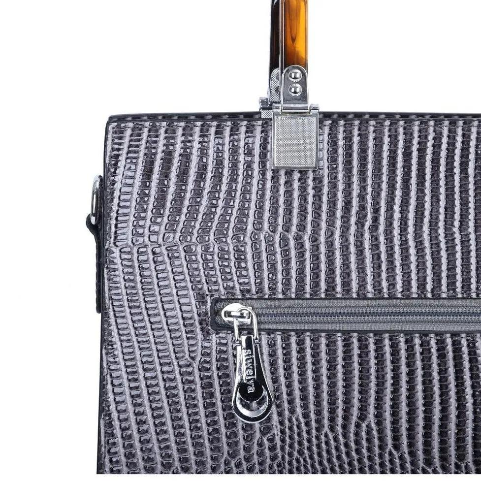 Ferocity Lizard-Patterned Leather Handbag - Bold & Unique