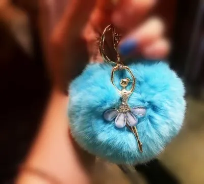 Fluffy Ballerina Keychain