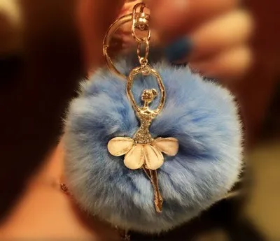 Fluffy Ballerina Keychain