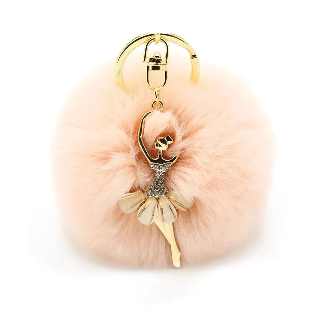 Fluffy Ballerina Keychain
