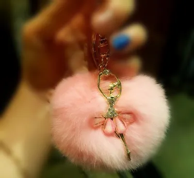 Fluffy Ballerina Keychain