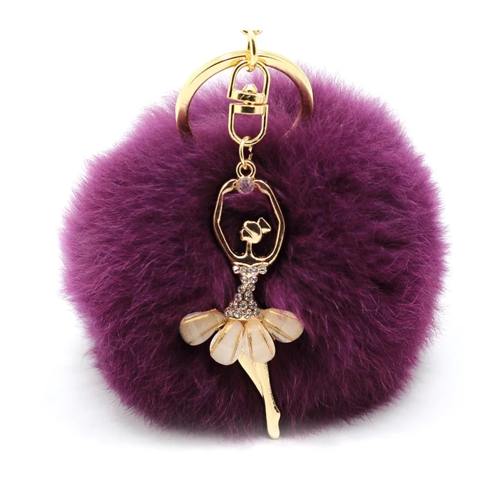 Fluffy Ballerina Keychain