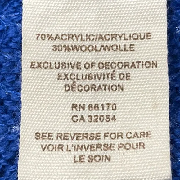 Free People fully sequined royal blue wool blend cardigan / S / NWOT