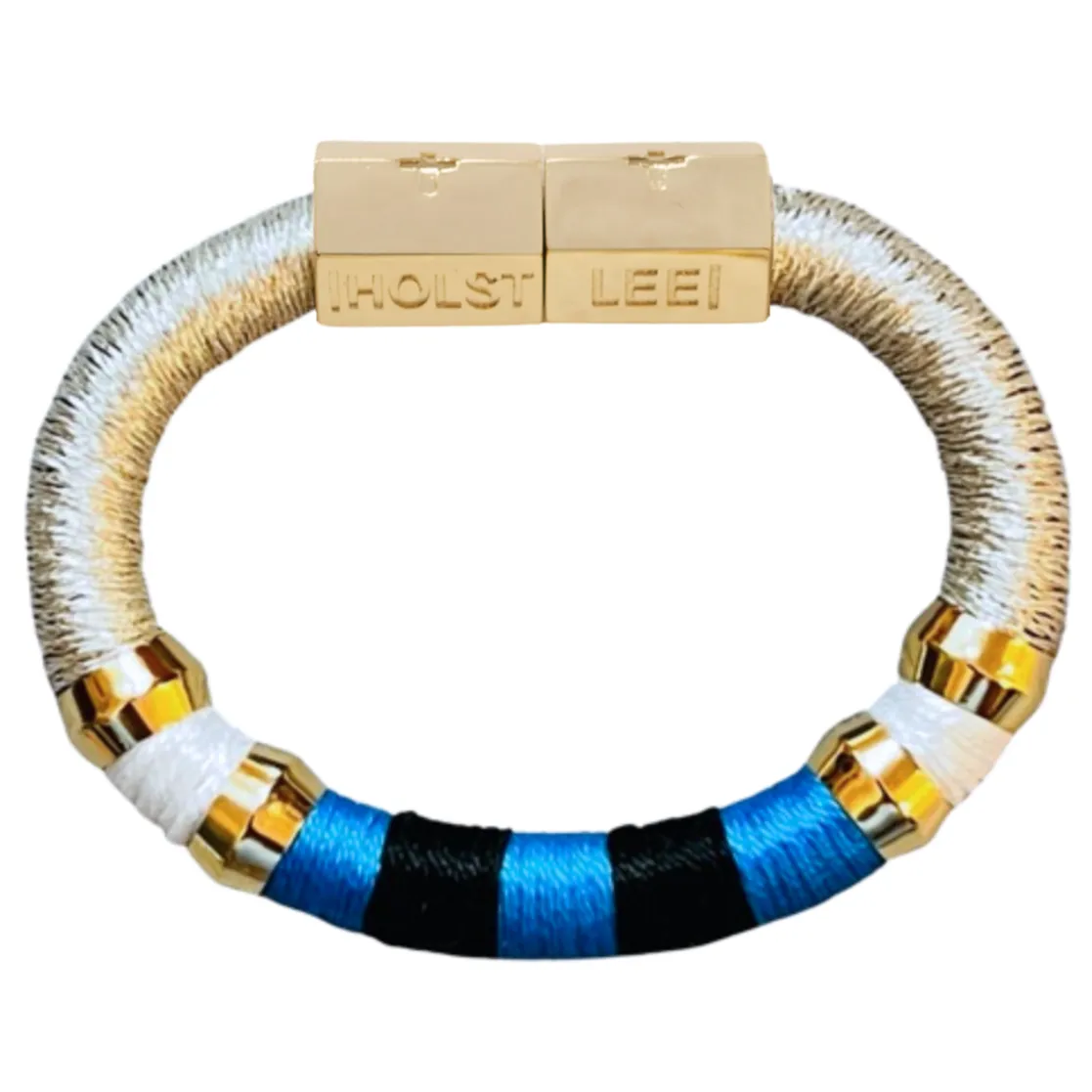 Gameday Bracelet Silver, Blue, and Black
