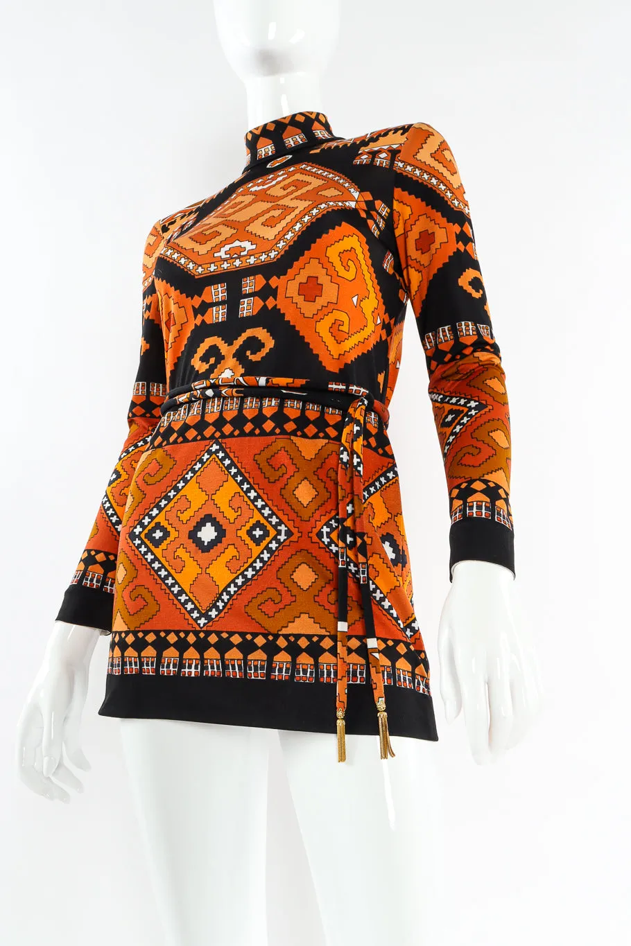 Geo Print Tunic Top