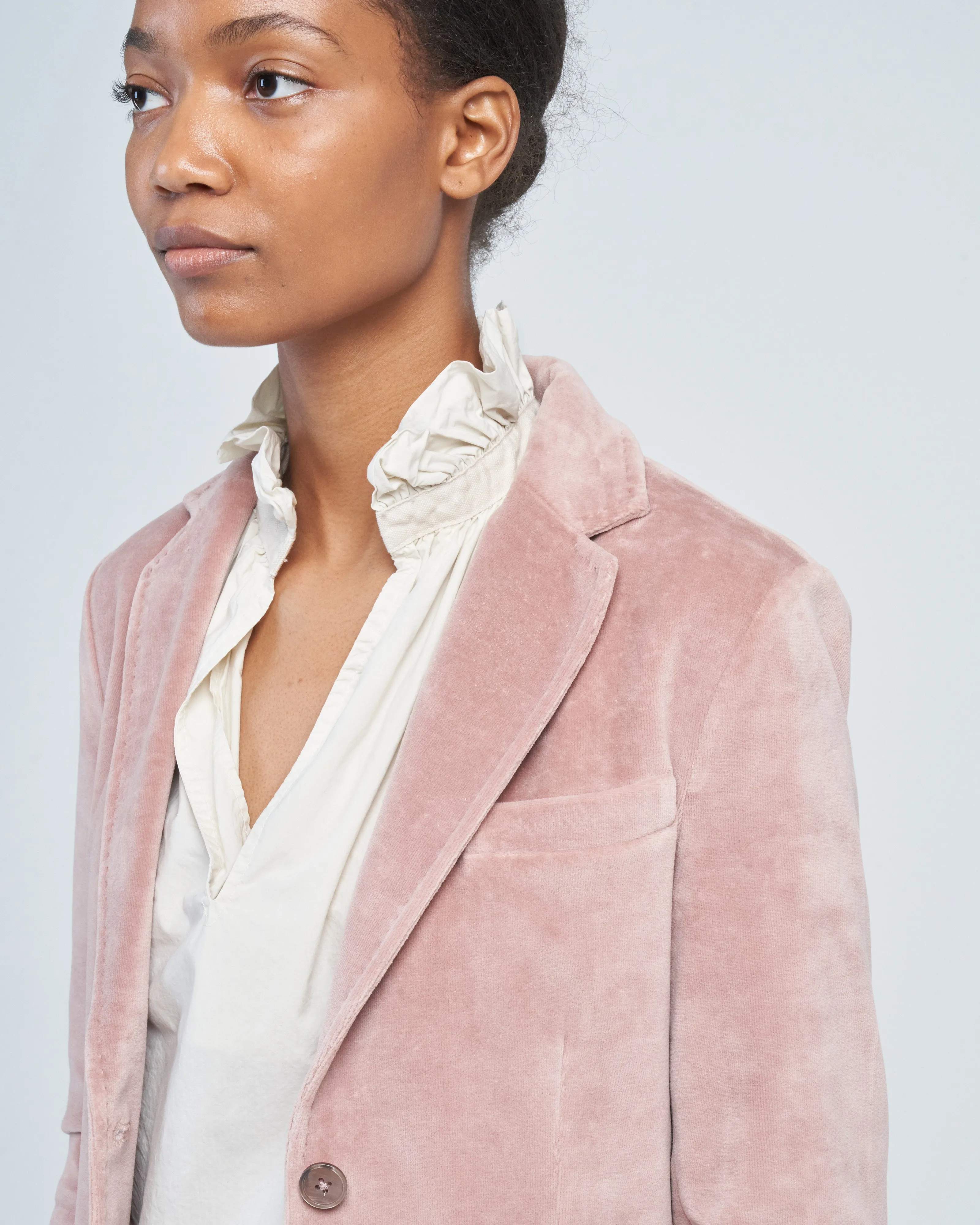 giacca slim velour jacket