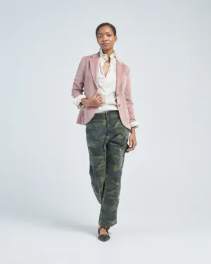 giacca slim velour jacket