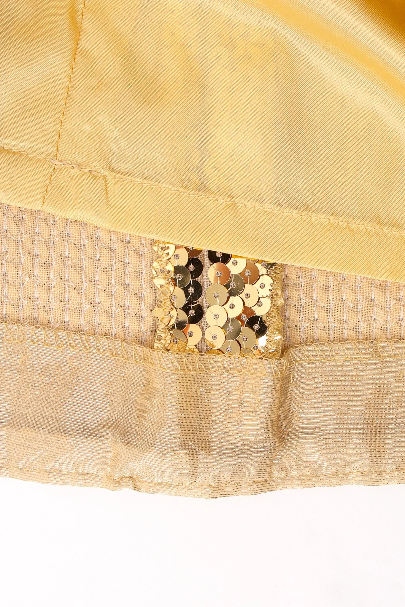 Gold Disco Sequined Jacket & Skirt Set