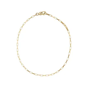 Gold Paperlink Chain Anklet