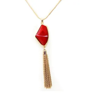 GOLD-RED NECKLACE  #FW1203516 (NG4)