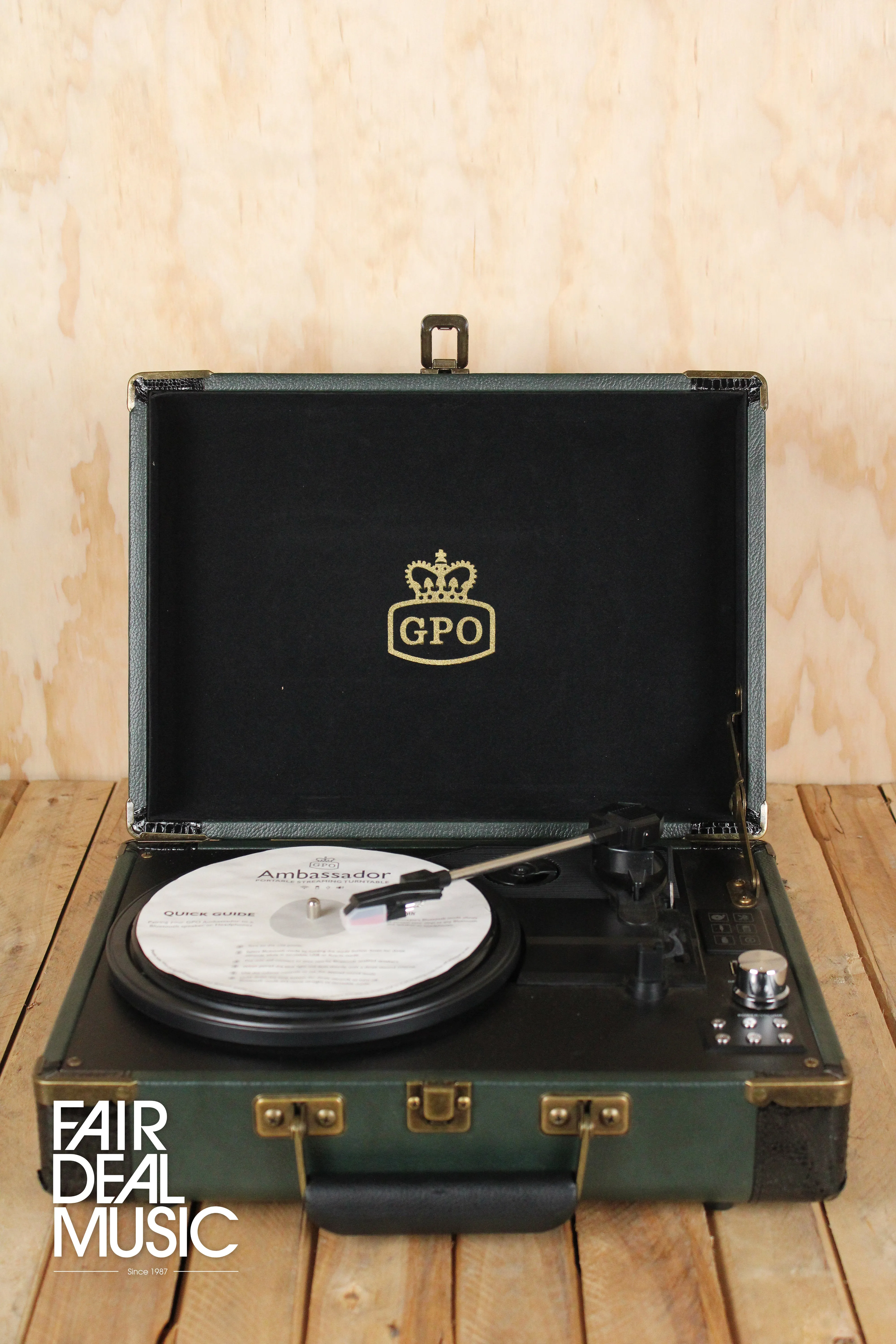 GPO Ambassador - Bluetooth Record Player Green [EX-DISPLAY]