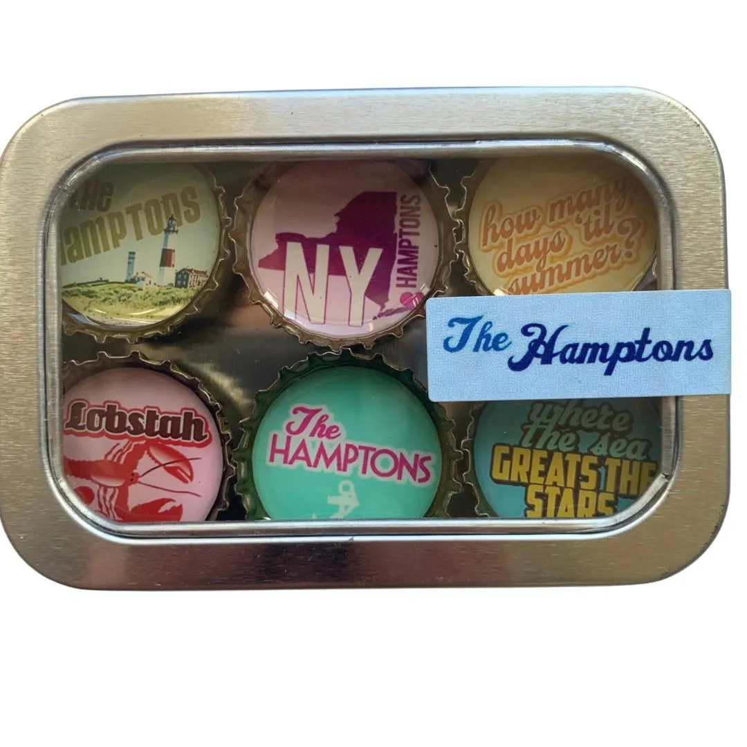 Hamptons, New York Bottlecap Magnets
