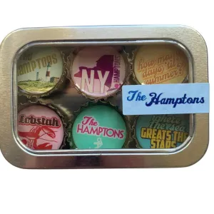 Hamptons, New York Bottlecap Magnets