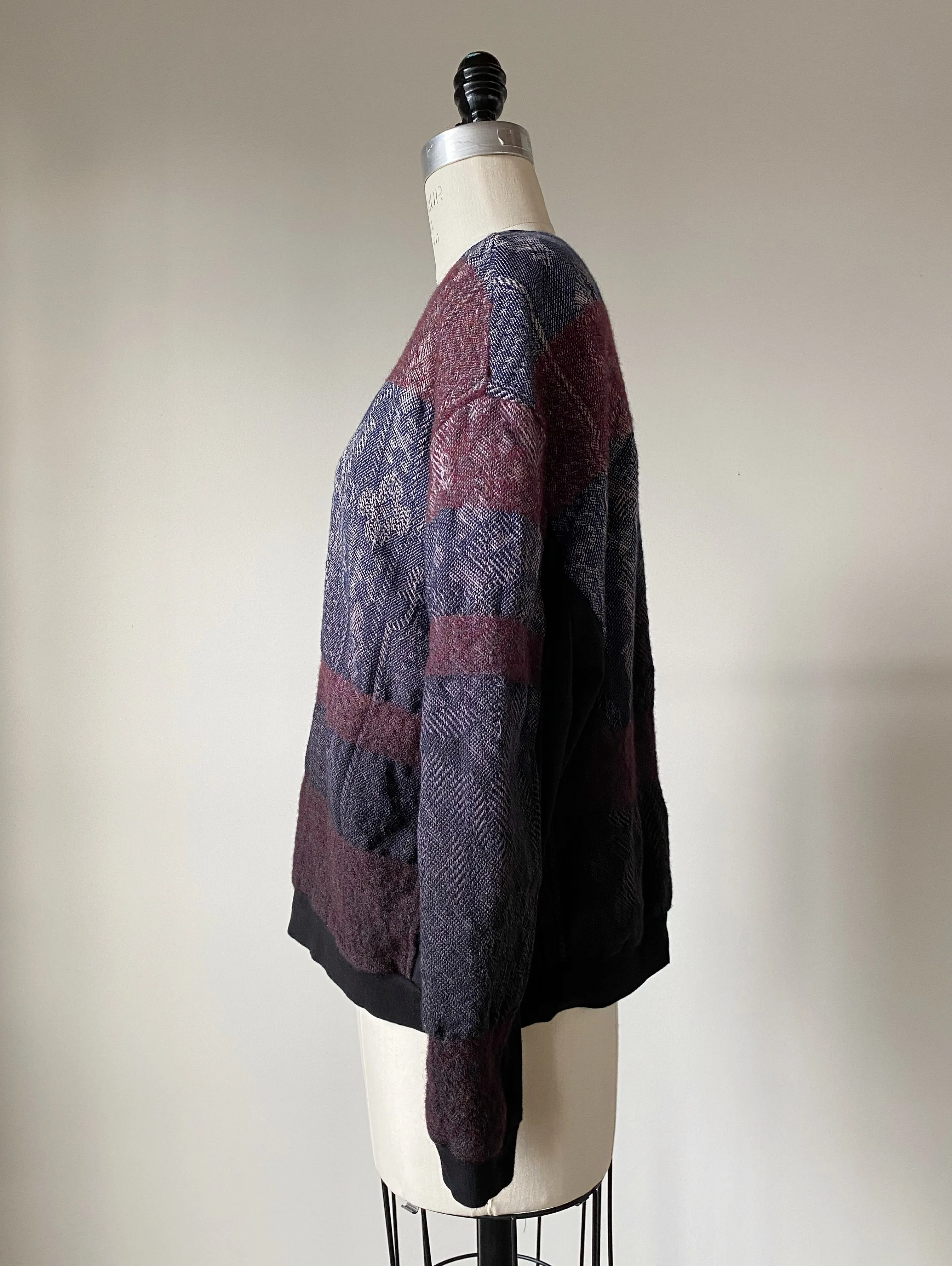 hand dyed and felted lincoln sweatshirt