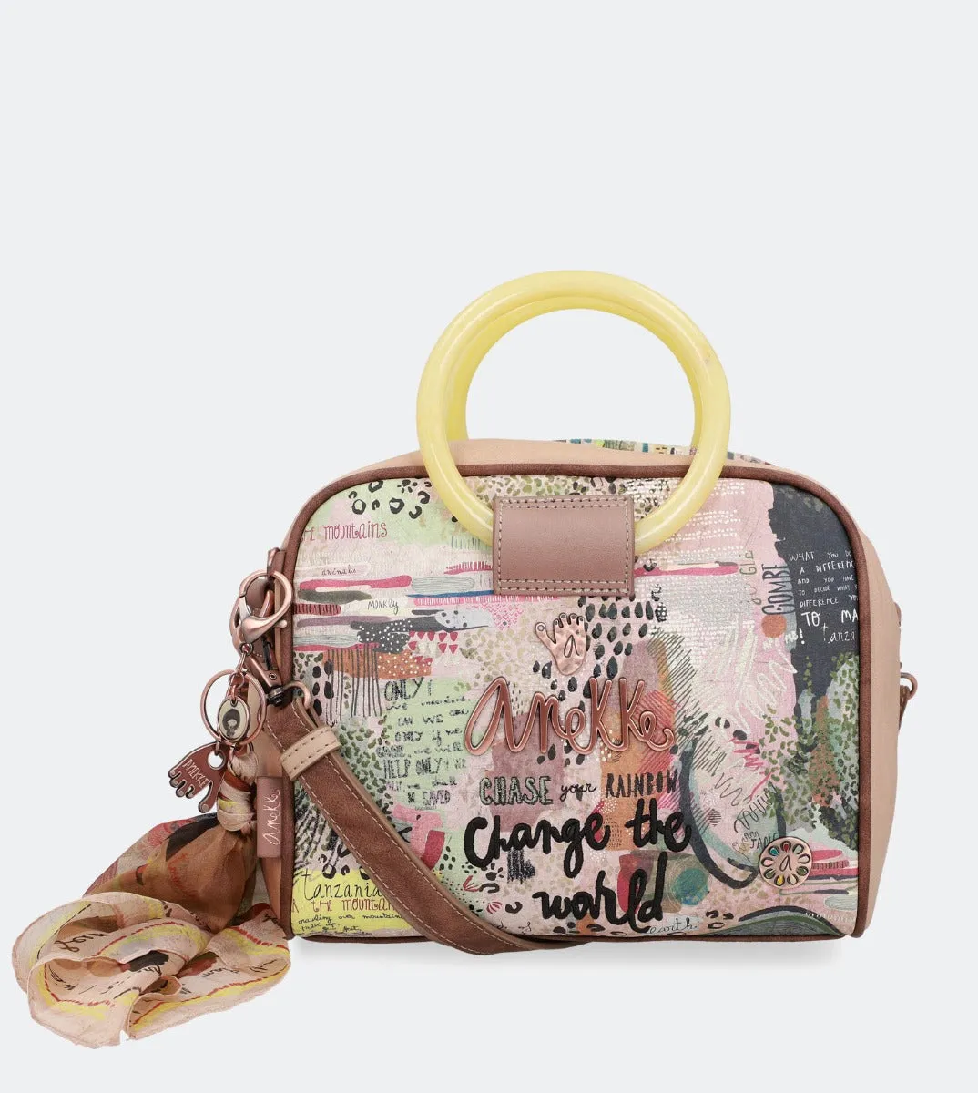 Handbag with methacrylate handles
