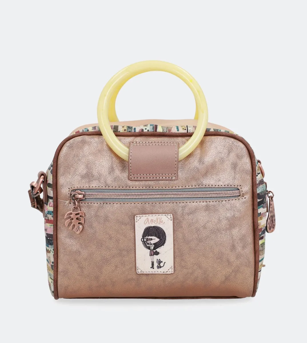 Handbag with methacrylate handles
