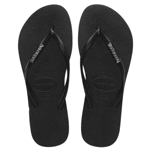HAVAIANAS SLIM LOGO METALLIC SILVER