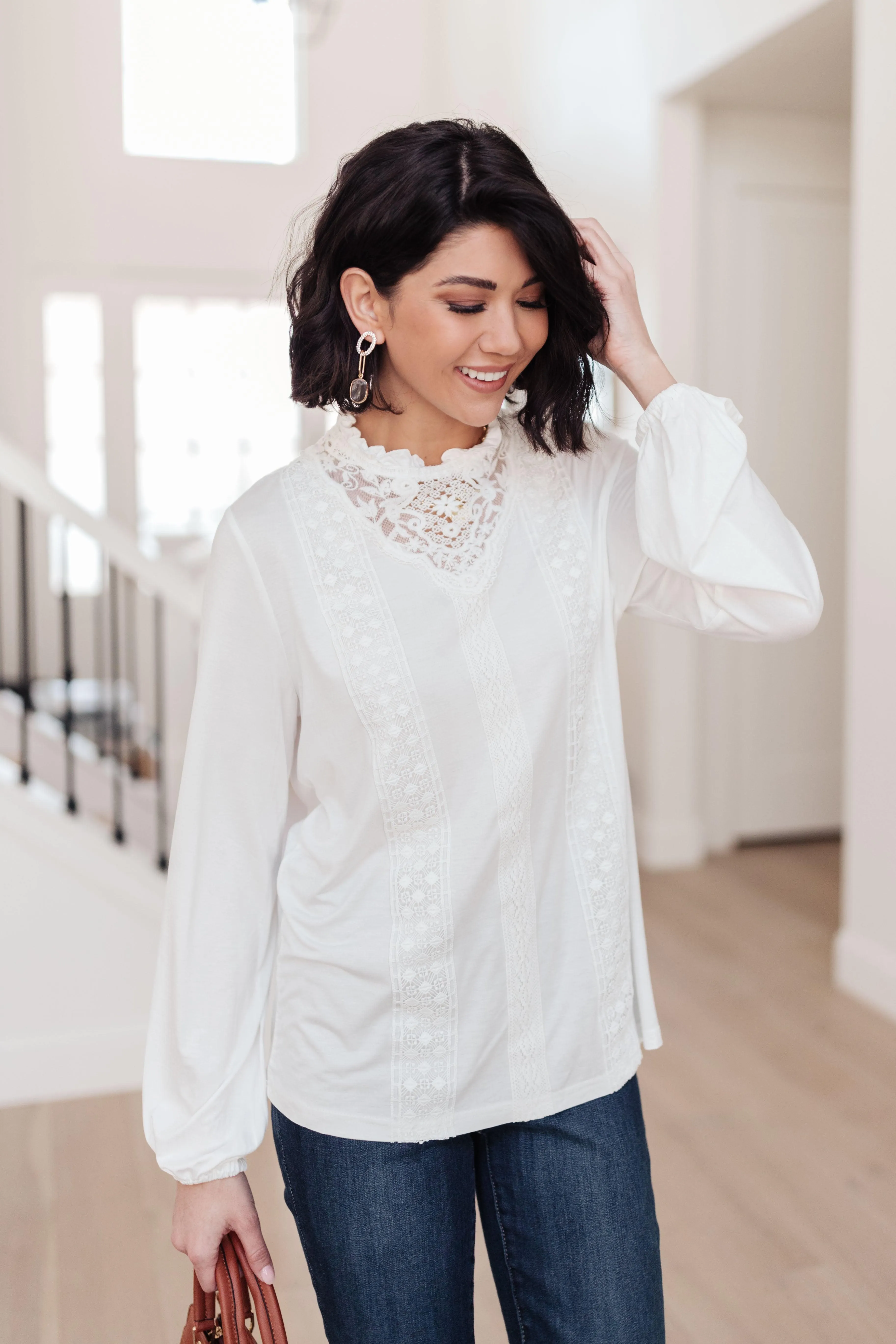 Hazel Blues® | Picture This Top In Off White
