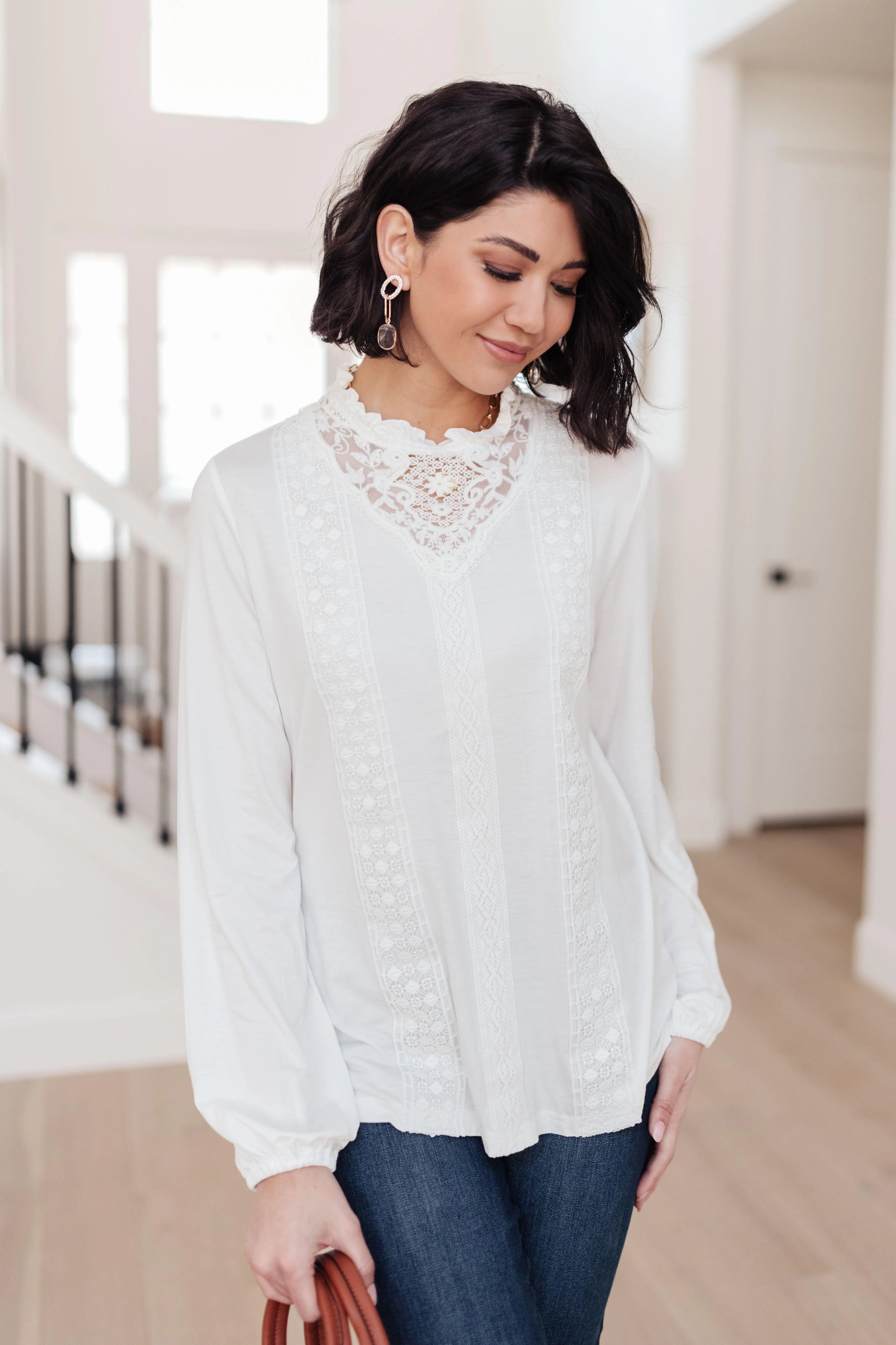 Hazel Blues® | Picture This Top In Off White