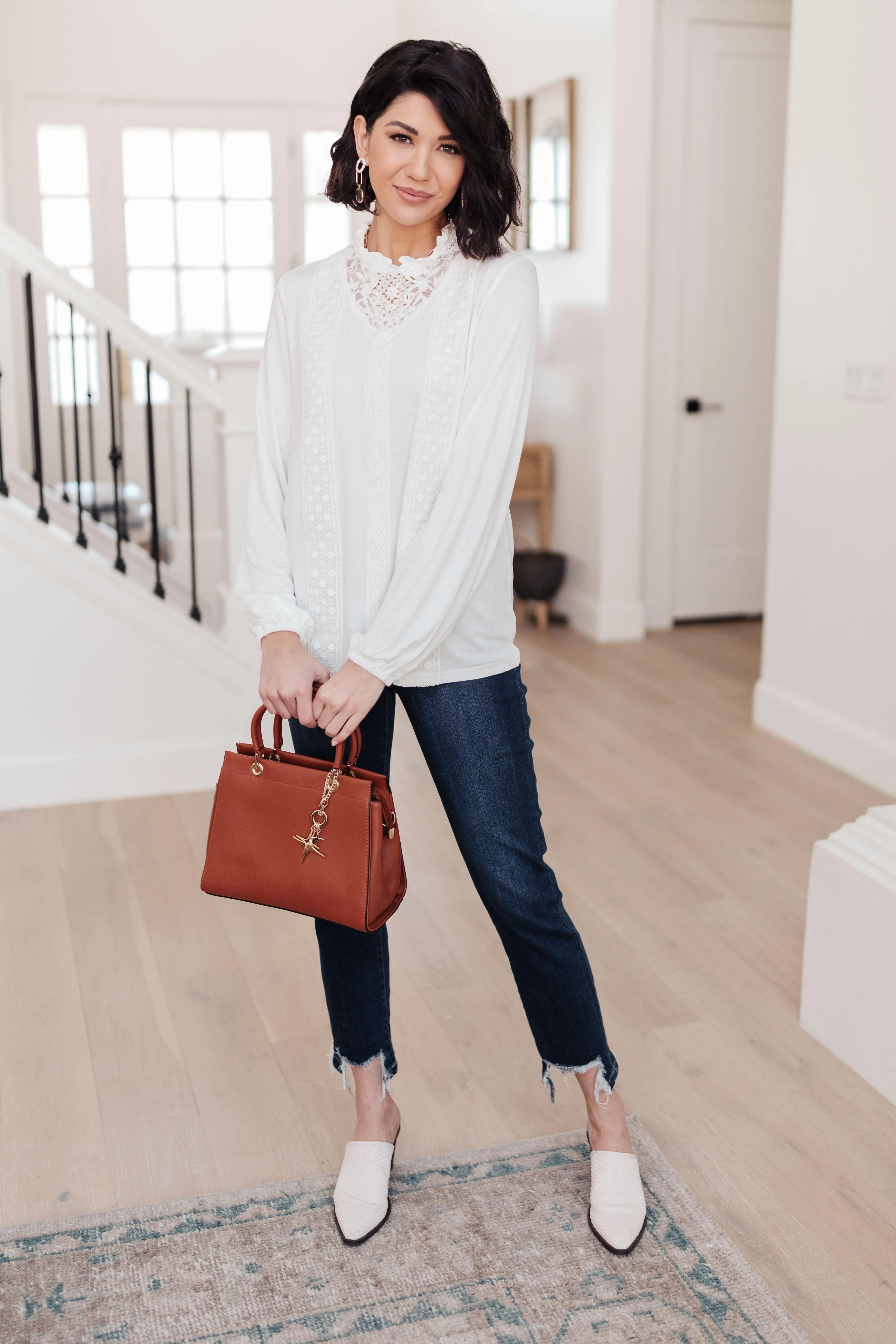 Hazel Blues® | Picture This Top In Off White