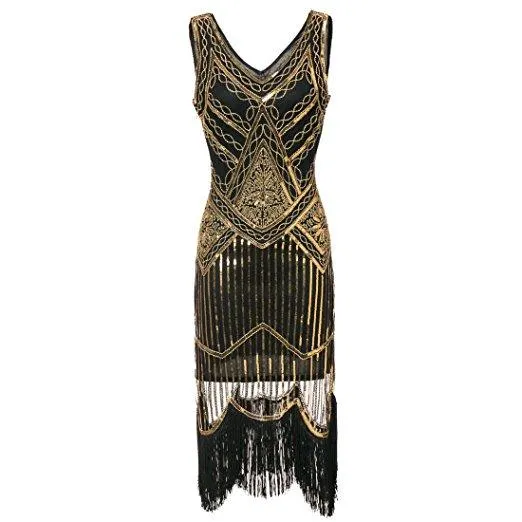 Hem Dance Flapper Dress Art Deco Great Gatsby Themed Uni Party |JaosWish