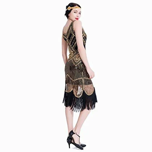 Hem Dance Flapper Dress Art Deco Great Gatsby Themed Uni Party |JaosWish