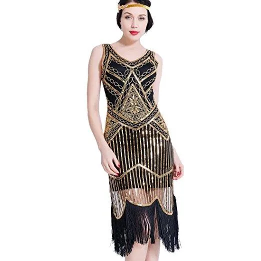 Hem Dance Flapper Dress Art Deco Great Gatsby Themed Uni Party |JaosWish