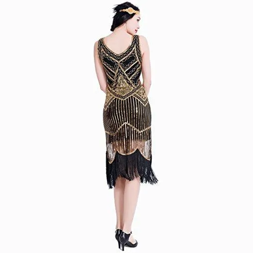 Hem Dance Flapper Dress Art Deco Great Gatsby Themed Uni Party |JaosWish