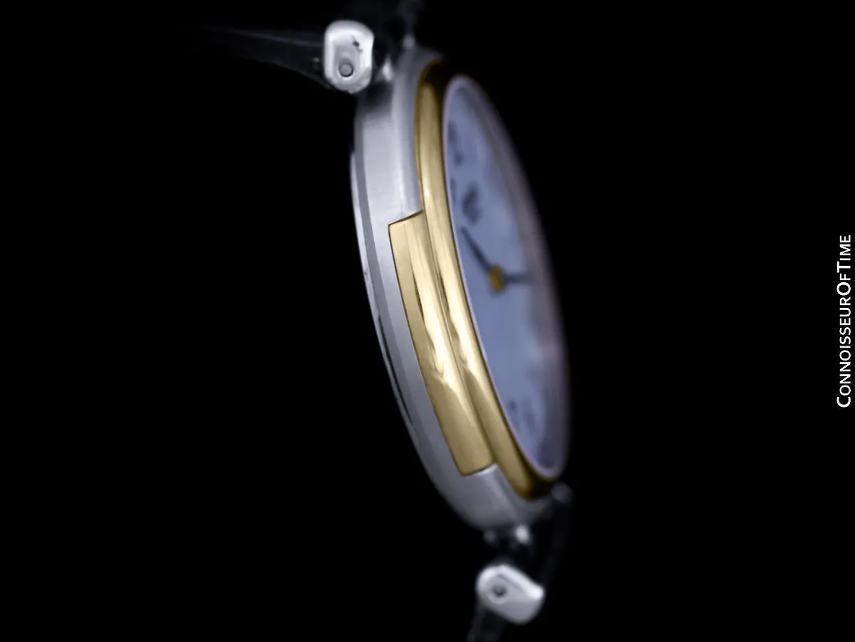 Hermes Windsor Mens Midsize Unisex Watch - Stainless Steel & 18K Gold Plated