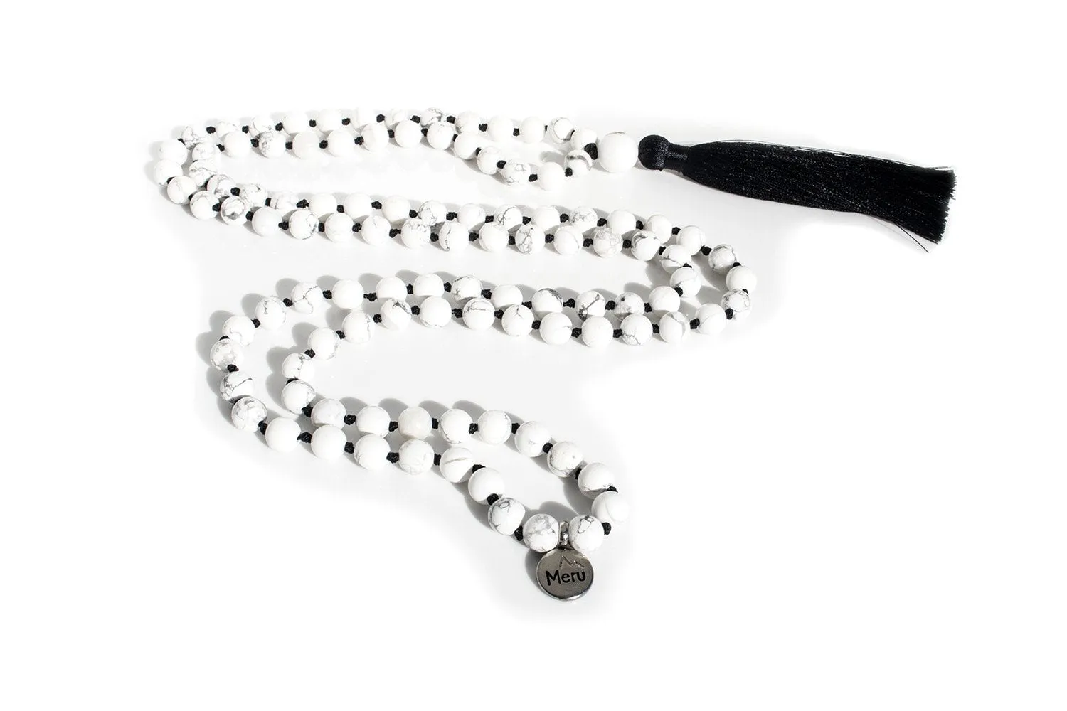 Howlite Mala Beads Necklace - "I am Success"