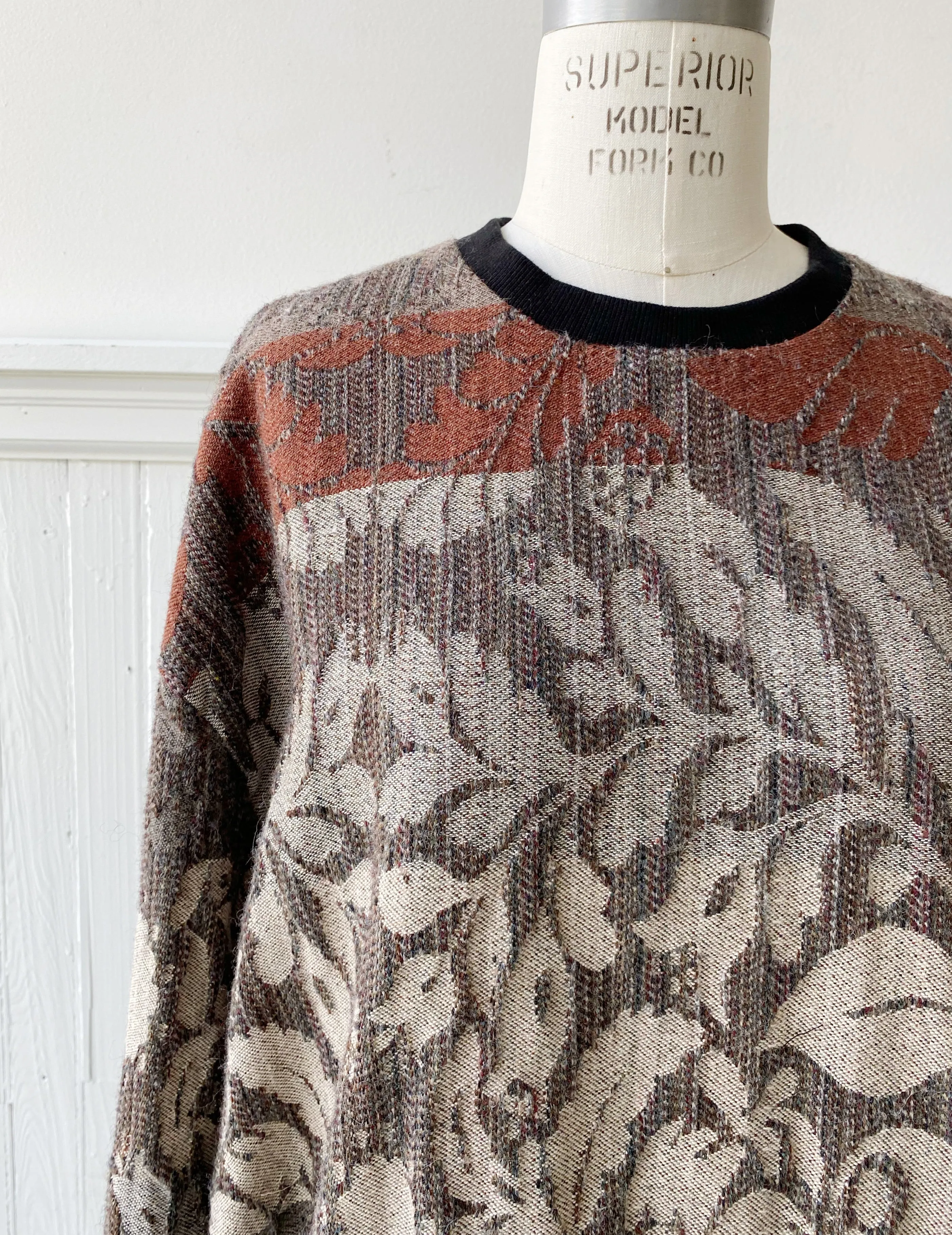 hyde hall merino wool jacquard sweatshirt