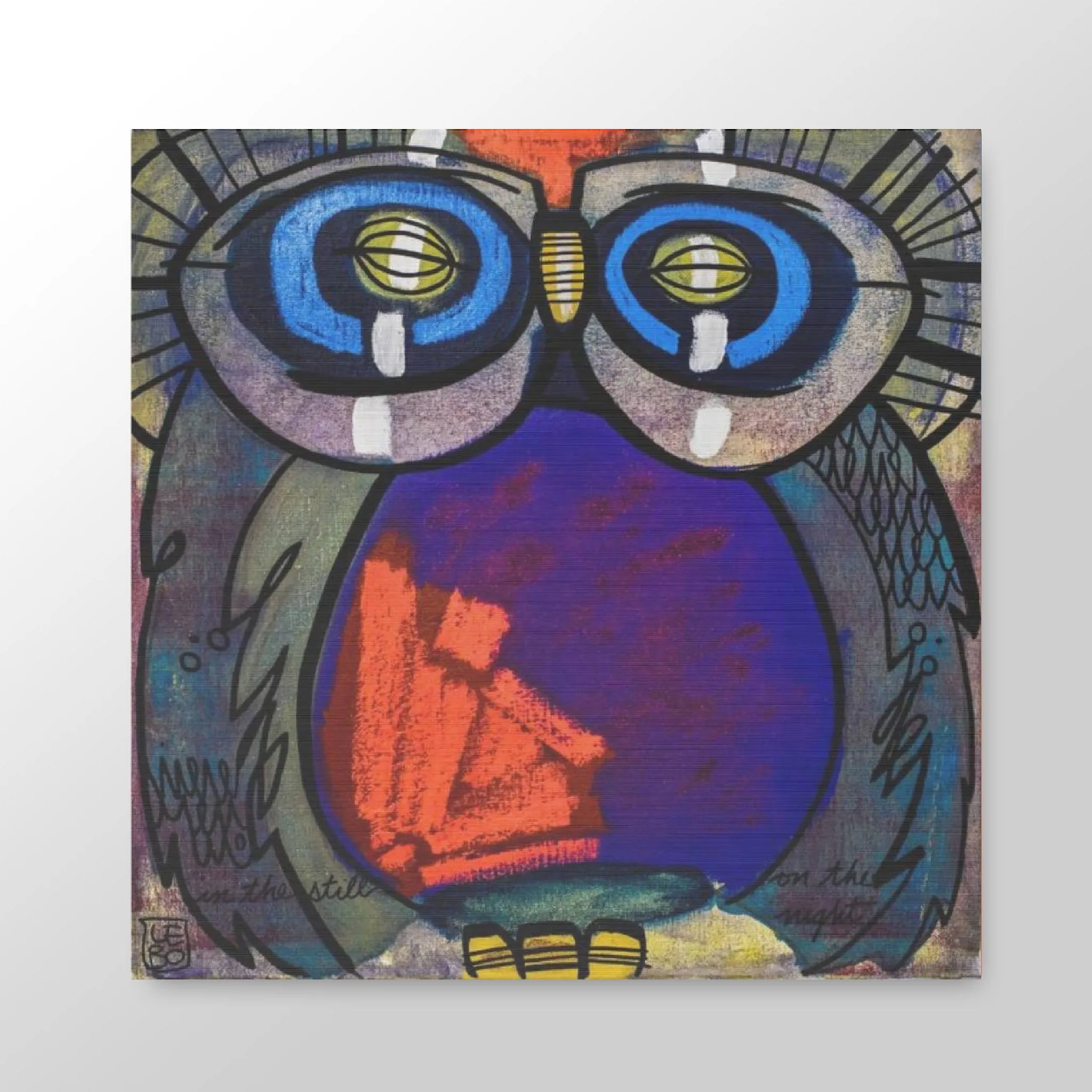 In the Still, on the Night - Lebo Brushed Aluminum Artbond