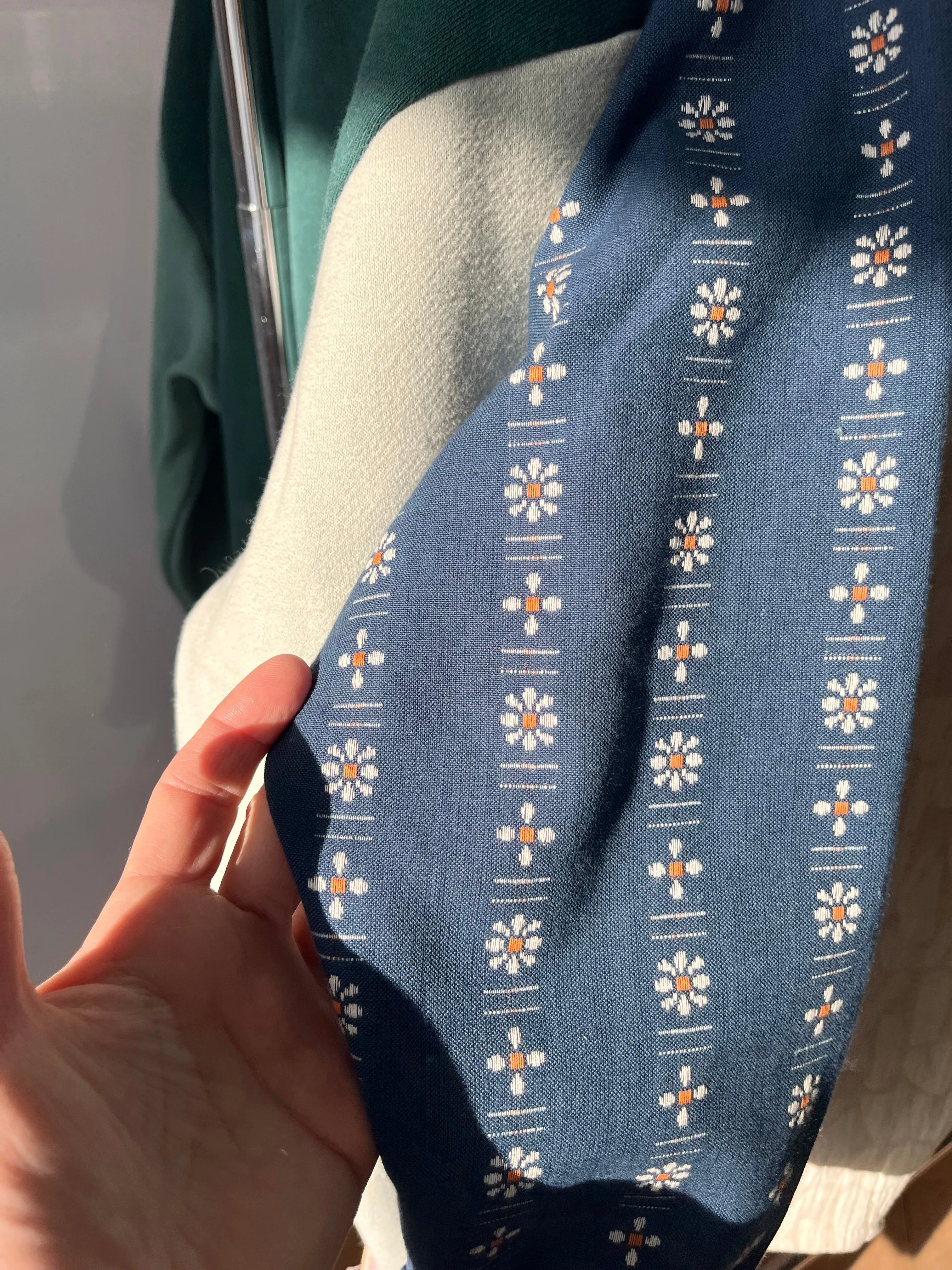 Indigo daisies midi dress
