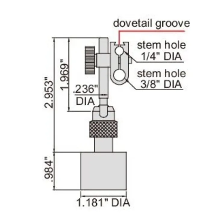 Insize Mini Magnetic Stand 22LBF Range Series 6211-10E