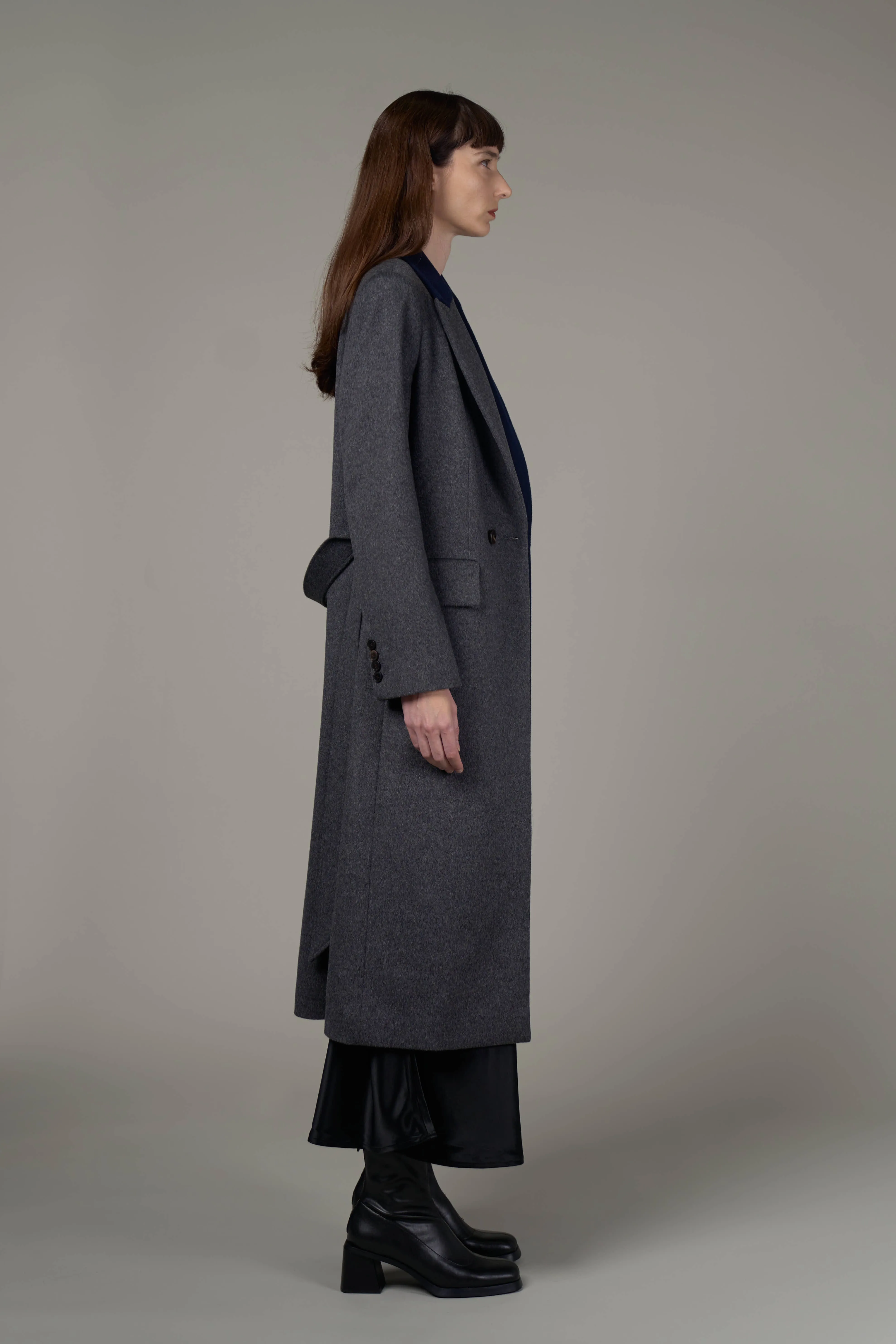 JLW001A Oslo Tailored Coat-Navy&Grey