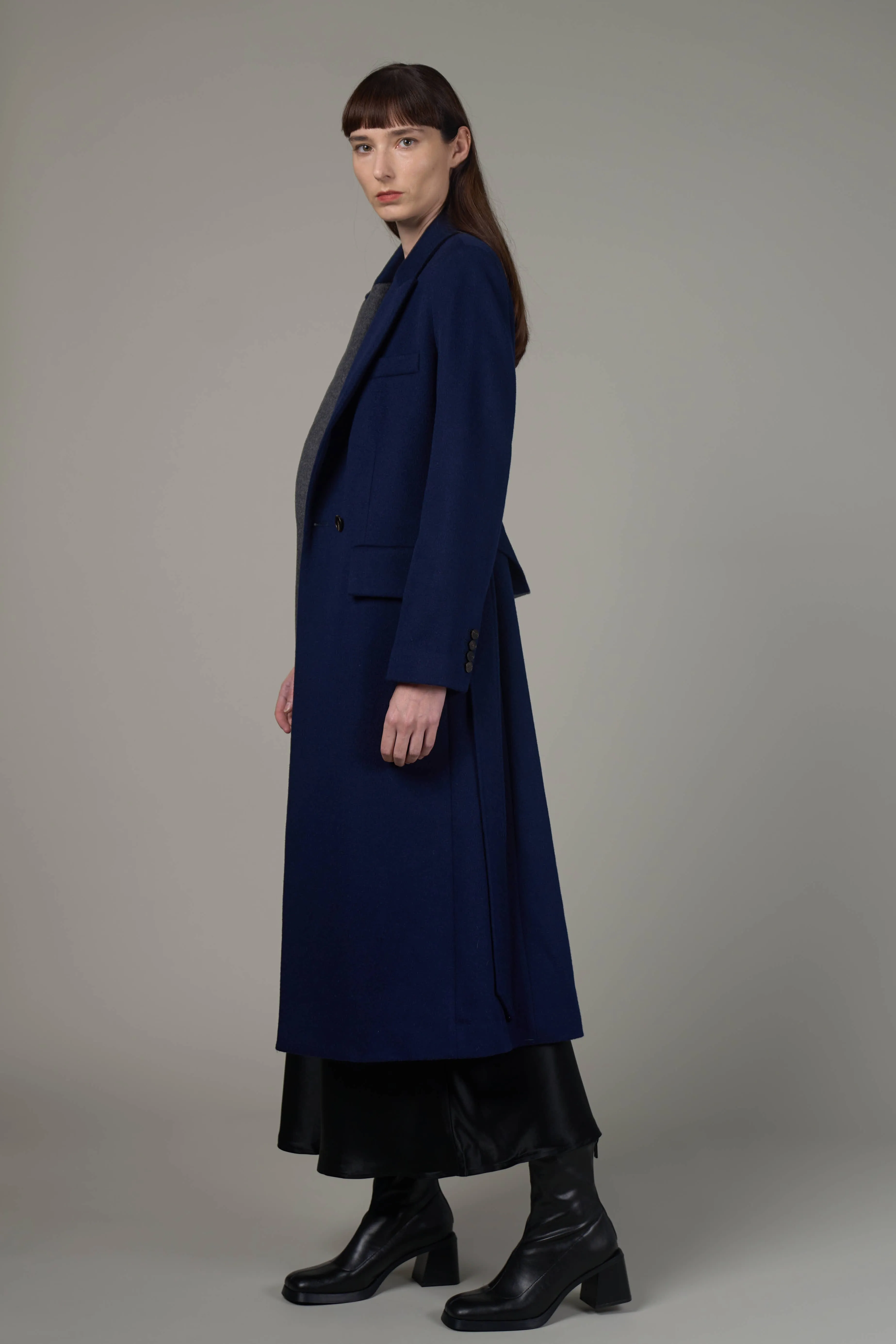 JLW001A Oslo Tailored Coat-Navy&Grey