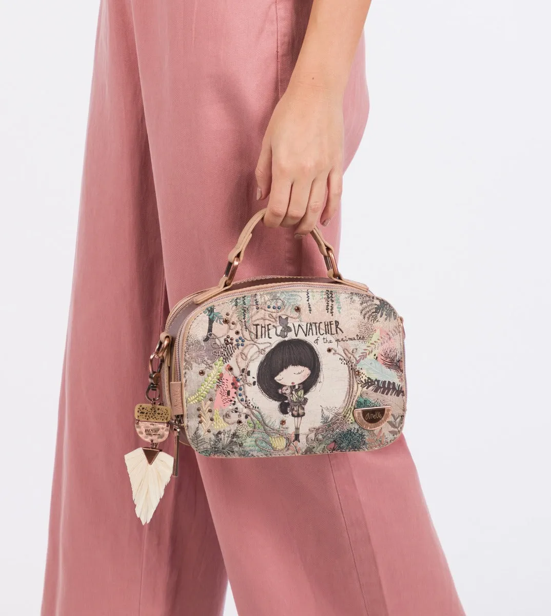 Jungle double compartment handbag