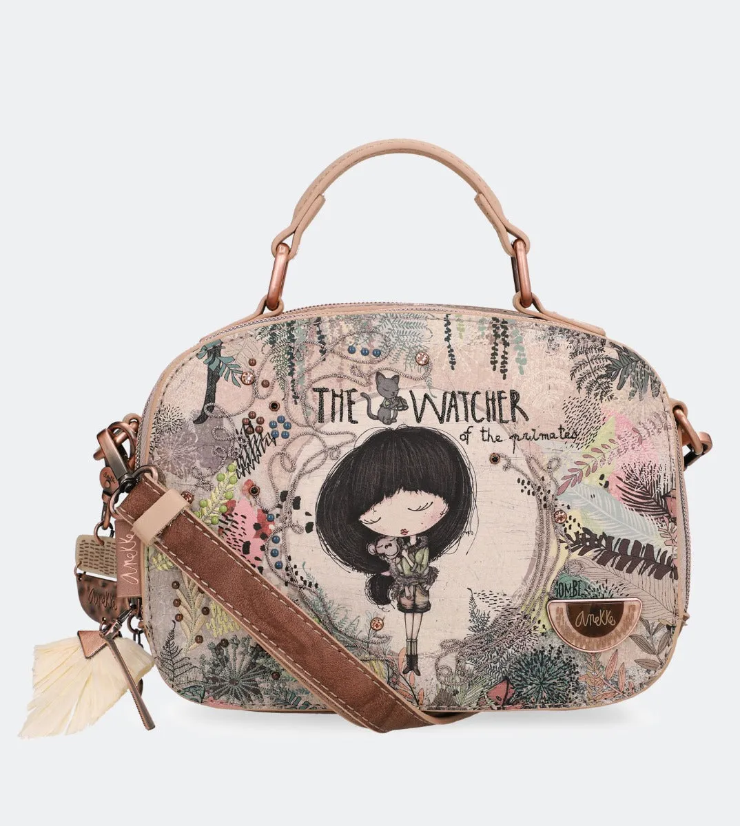 Jungle double compartment handbag