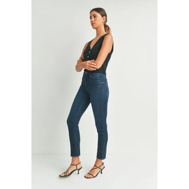 Just USA Dark Mid Rise Slim Straight