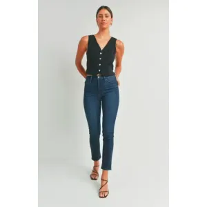 Just USA Dark Mid Rise Slim Straight