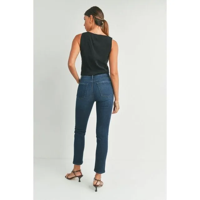 Just USA Dark Mid Rise Slim Straight