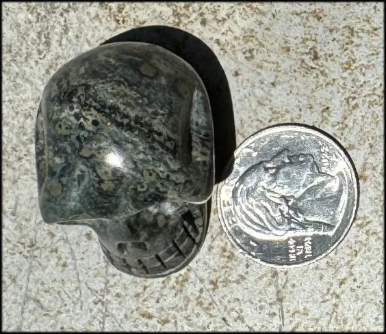 KAMBABA JASPER Crystal Skull - Heart Chakra, Grounding - with Synergy 7  years