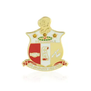Kappa Alpha Psi Coat of Arms Swarovski Crystal Lapel Pin