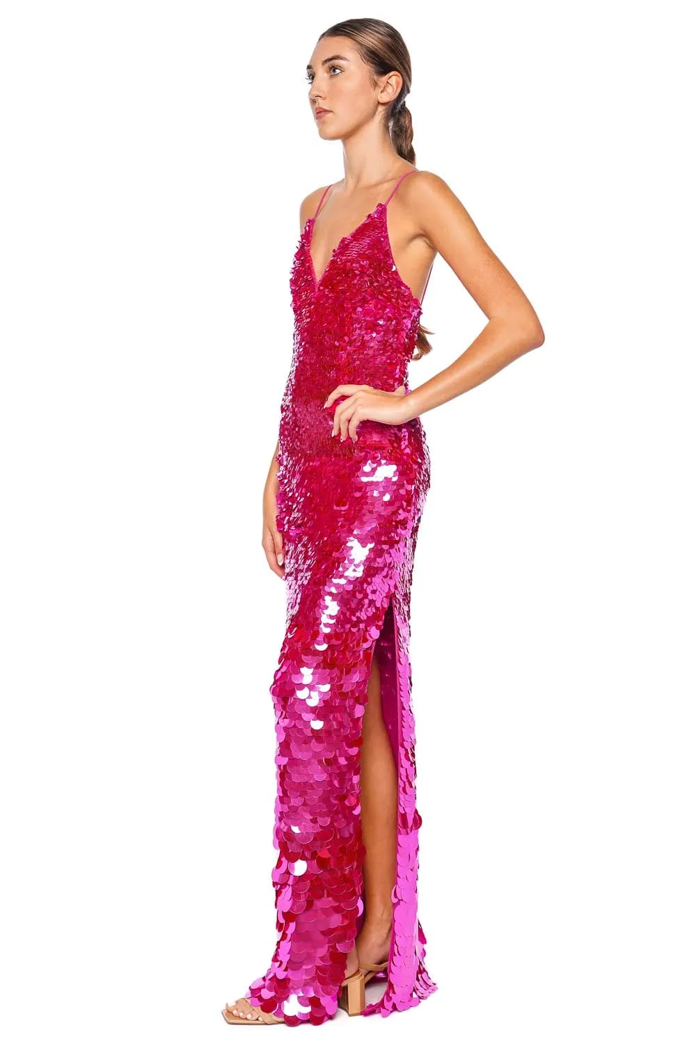 Kaylen Paillete Sequined Maxi Dress