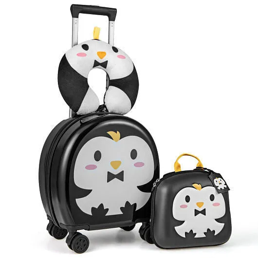 Kids Luggage Set with 14 Inches Carry-on Hardside Spinner Toddler Luggage and 10